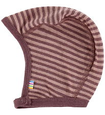 Joha Babyhjelm - Uld - Rose m. Striber Joha Babyhjelm - Uld - Rose m. Striber