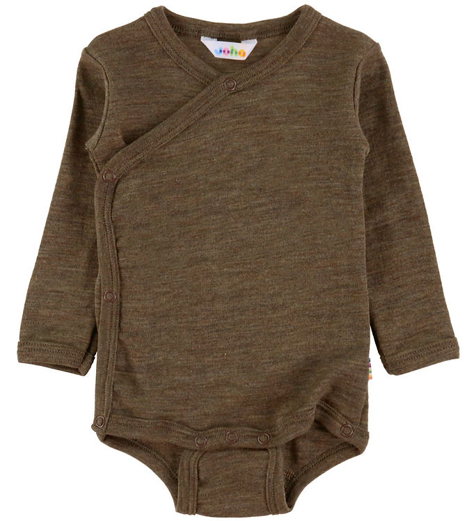 Joha Slå-om Body l/æ - Uld/Silke - Brun Meleret