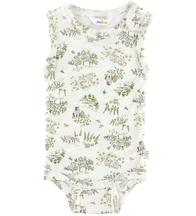 Joha Body u/æ Uld/Silke - Off White m. Træer