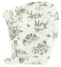 Joha Babyhjelm - Uld/Silke - Off White m. Træer Joha Babyhjelm - Uld/Silke - Off White m. Træer