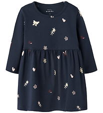 Name It Kjole - NbfVandora - Navy Blazer/Flowers And Hearts Name It Kjole - NbfVandora - Navy Blazer/Flowers And Hearts