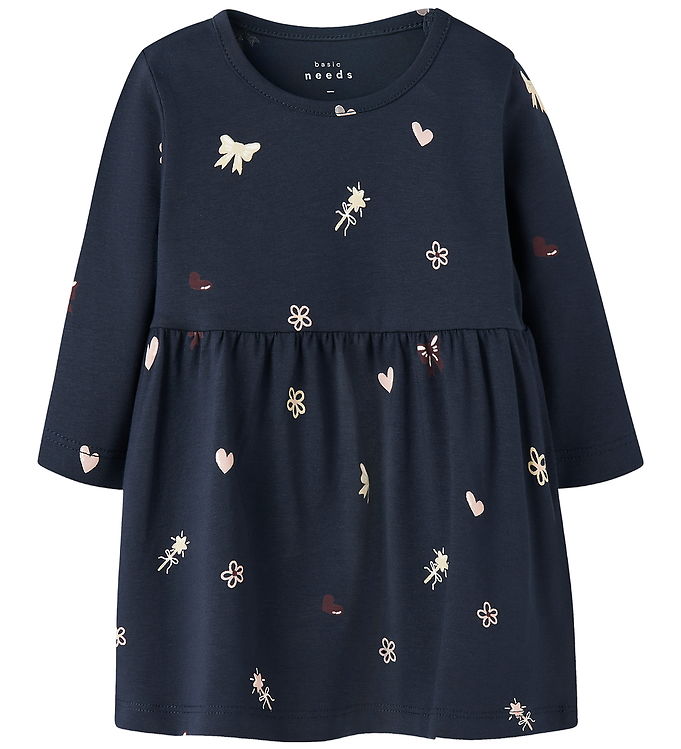 Name It Kjole - NbfVandora - Navy Blazer/Flowers And Hearts