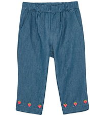 Flöss Bukser - Vilma - Denim - Mid Blue Strawberry Flöss Bukser - Vilma - Denim - Mid Blue Strawberry
