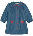 Flöss Kjole - Vilma - Denim - Mid Blue Strawberry Flöss Kjole - Vilma - Denim - Mid Blue Strawberry