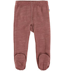 Joha Leggings m. Fødder - Uld/Bambus - Mørk Rose Joha Leggings m. Fødder - Uld/Bambus - Mørk Rose