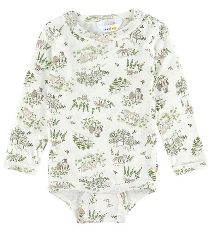 Joha Body l/æ - Uld/Silke - Off White m. Træer