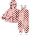 Konges Sløjd Regntøj m. Seler/Fleece - PU - Palme - Amour Pink Konges Sløjd Regntøj m. Seler/Fleece - PU - Palme - Amour Pink