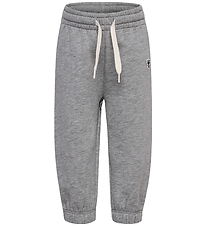 Hummel Sweatpants - HmlMini Bee - Gråmeleret Hummel Sweatpants - HmlMini Bee - Gråmeleret