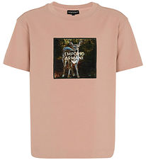 Emporio Armani T-shirt - Mahogany Rose m. Print Emporio Armani T-shirt - Mahogany Rose m. Print