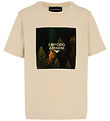 Emporio Armani T-shirt - French Oak m. Print Emporio Armani T-shirt - French Oak m. Print
