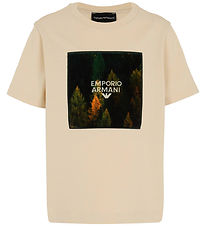 Emporio Armani T-shirt - French Oak m. Print Emporio Armani T-shirt - French Oak m. Print