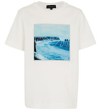 Emporio Armani T-shirt - Off White m. Print Emporio Armani T-shirt - Off White m. Print