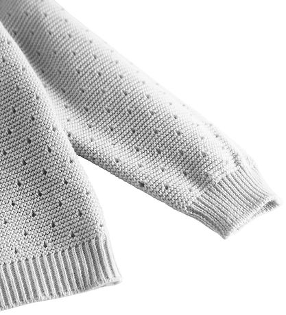 MarMar Bluse - Strik - Toro - Aluminium m. Hulmønster