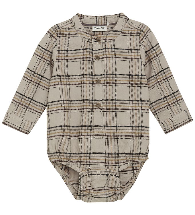 Minymo Skjortebody l/æ - Oxford Tan