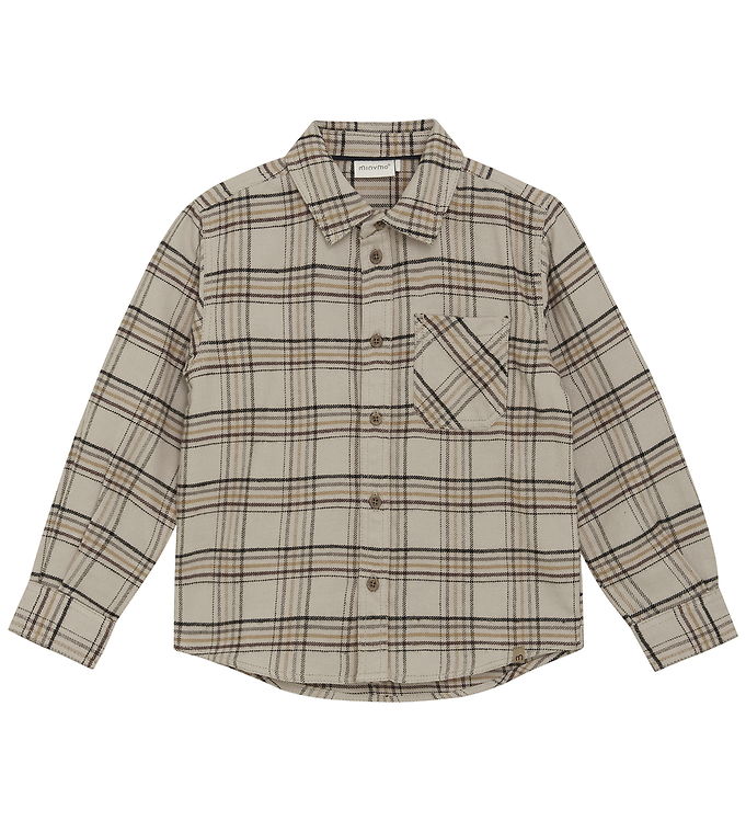 Minymo Drenge Skjorte - Oxford Tan - 116
