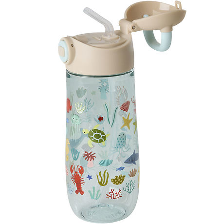 Rice Drikkedunk - 550 ml - Ocean Print - Blå