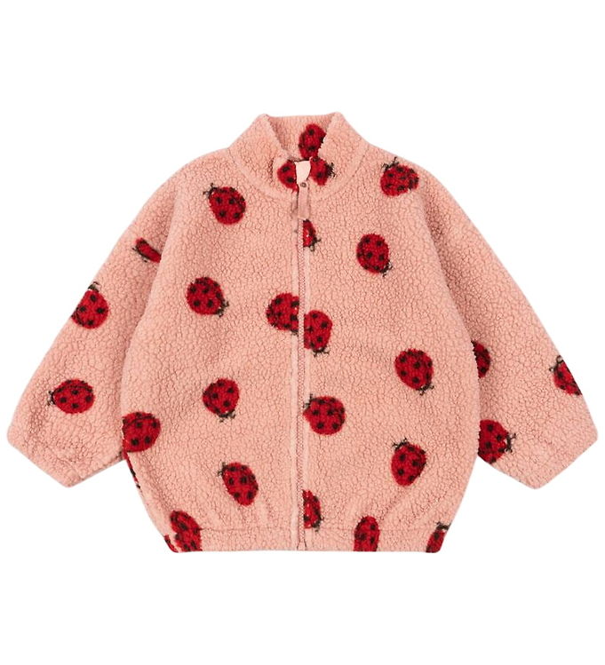 Konges Sløjd Fleecejakke - Jody Teddy - Ladybug Pink