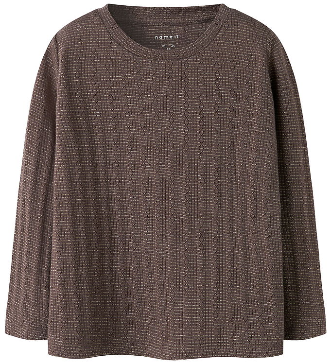 Name It Mini Bluse Peppercorn Med Glimmerstruktur - Str. 3y 98cm