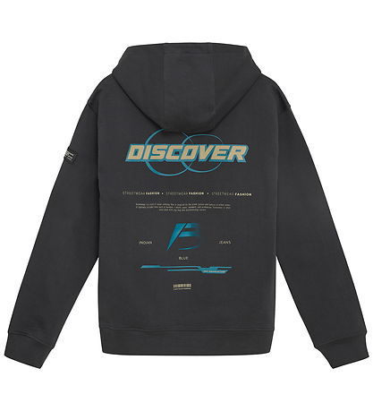 Indian Blue Jeans Hættetrøje - Phantom m. Print