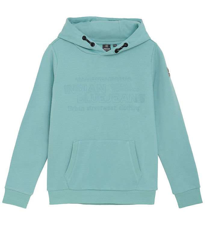 Indian Blue Jeans Hættetrøje - Aquifer m. Print