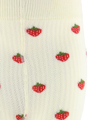 Flöss Strømpebukser - Vera - Pointelle Berry