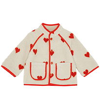 Flöss Fleecejakke - Simone - Soft white heart Flöss Fleecejakke - Simone - Soft white heart