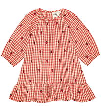 Flöss Kjole - Molly - Berry Gingham m. Tern Flöss Kjole - Molly - Berry Gingham m. Tern