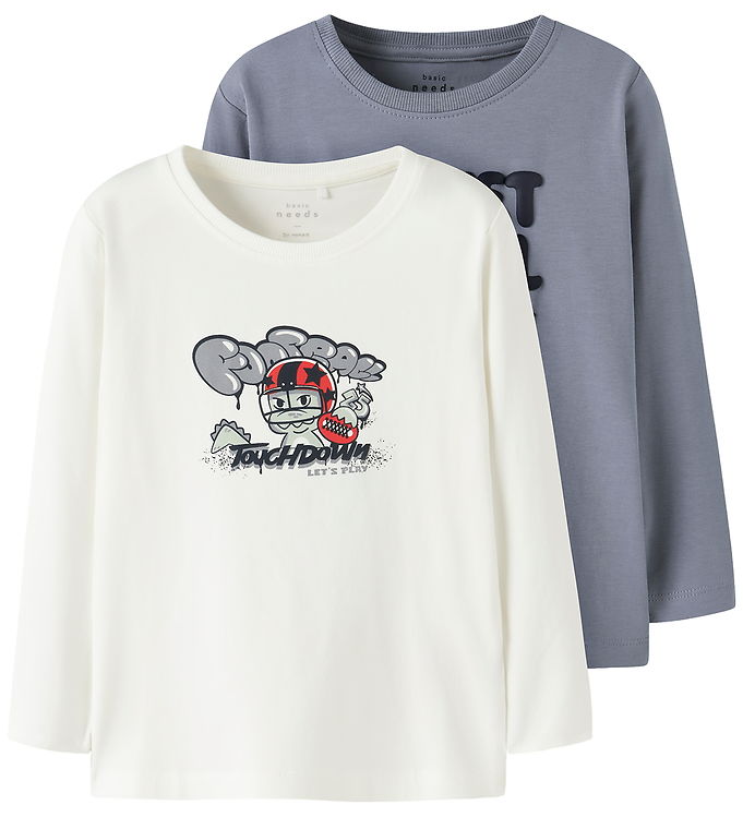 Name It Bluse - 2-pak - NmmVux - Tradewinds/Cloud Dancer