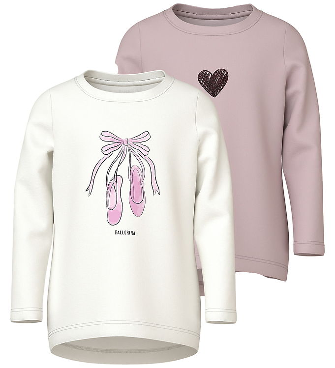 Name It Bluse - 2-pak - NmfVix - Burnished Lilac/Cloud Dancer