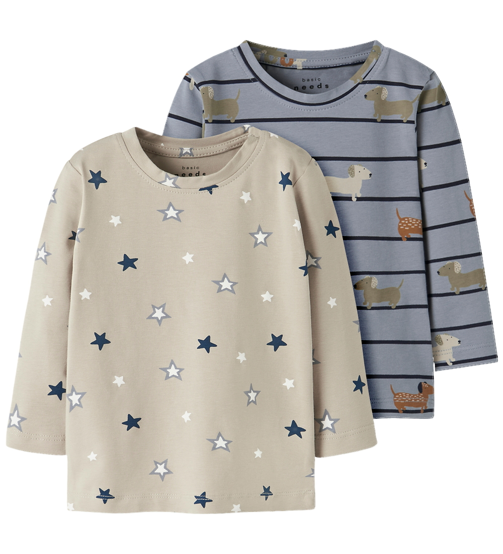 Name It Bluse - 2er-Pack - NbmVacion - Tradewinds/Island Fossil - Name It - 62 - Blusen