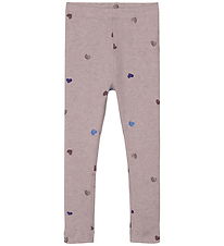 Name It Leggings - Noos - NmfNutti - Burnished Lilac/Hearts Name It Leggings - Noos - NmfNutti - Burnished Lilac/Hearts