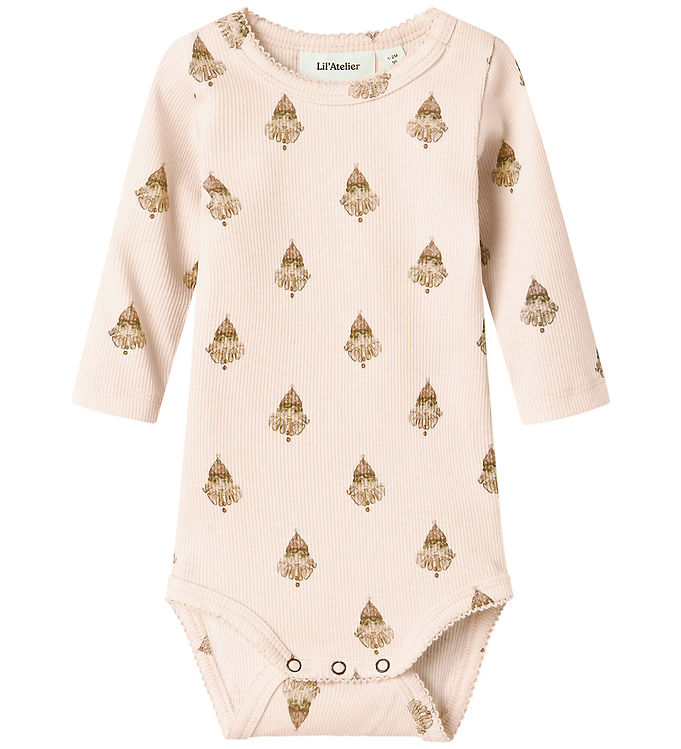 Lil' Atelier Baby Body Pastel Parchment Med Klovneprint - Str. 1m 56cm