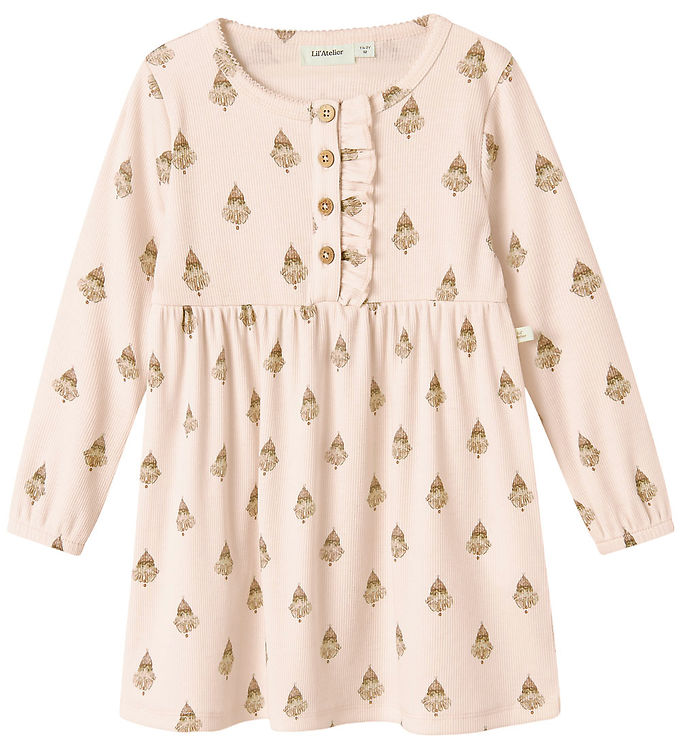 Lil’ Atelier Kjole Pastel Parchment Med Klovneprint - Str. 2y 92cm