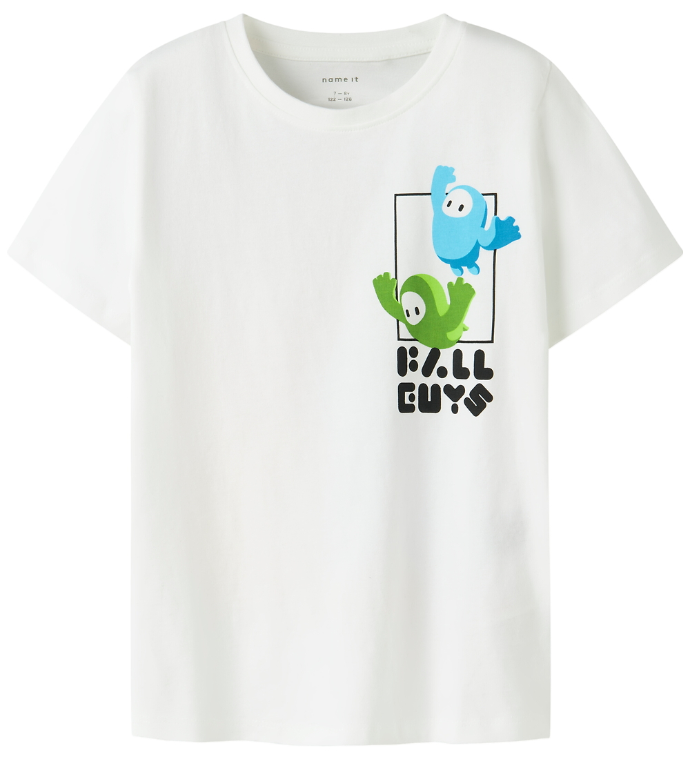 Name It T-Shirt - NkmAbner FallGuys - Bright White - Name It - 6 Jahre (116) - T-Shirts