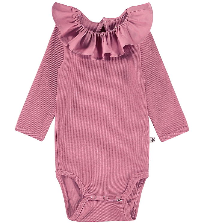 Molo Faye Rib Body Langærmet - Fox Glove