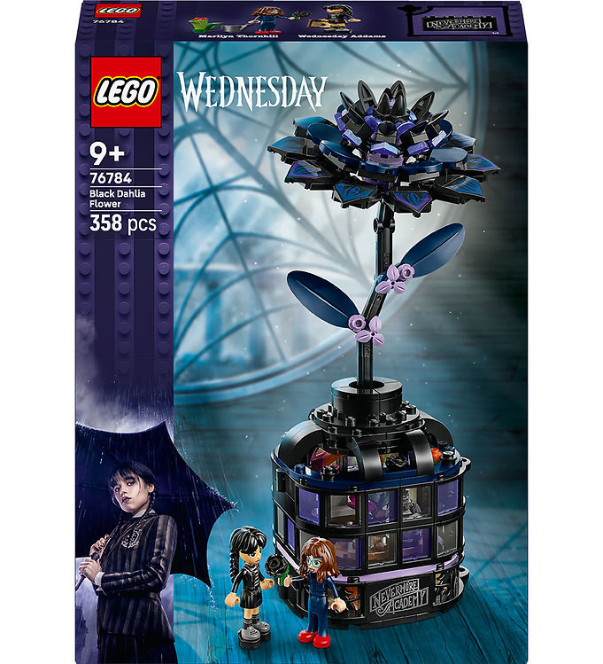 LEGO® Wednesday - Sort Dahlia Blomst 76784 - 358 Dele