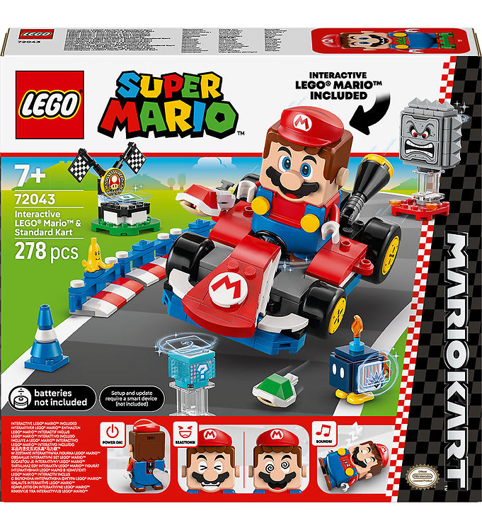 LEGO® Super Mario - Mario Kart Interaktiv Mario 72043 - 278 Dele