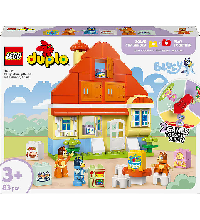 LEGO® DUPLO - Blueys Families Hus Med Huskespil 10459 - 83 Dele