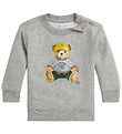 Polo Ralph Lauren Sweatshirt - Madison - Gråmeleret m. Bamse Polo Ralph Lauren Sweatshirt - Madison - Gråmeleret m. Bamse