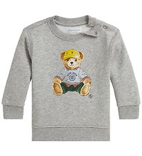 Polo Ralph Lauren Sweatshirt - Madison - Gråmeleret m. Bamse Polo Ralph Lauren Sweatshirt - Madison - Gråmeleret m. Bamse