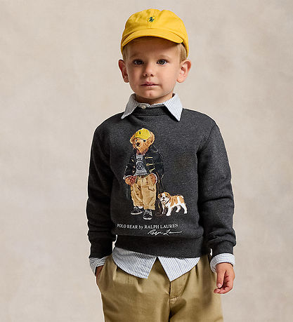 Polo Ralph Lauren Sweatshirt - Classics - Grå m. Bamse