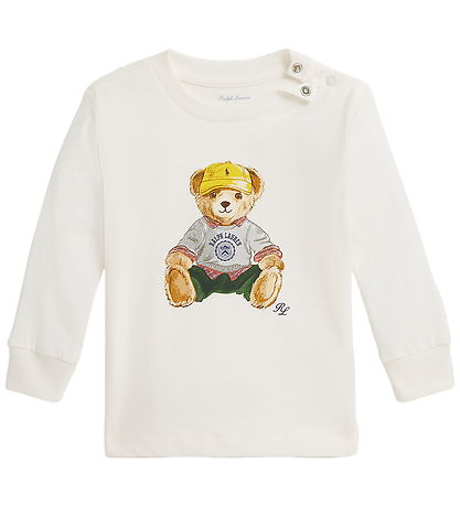 Polo Ralph Lauren Blouse - Madison - White w. Soft Toy