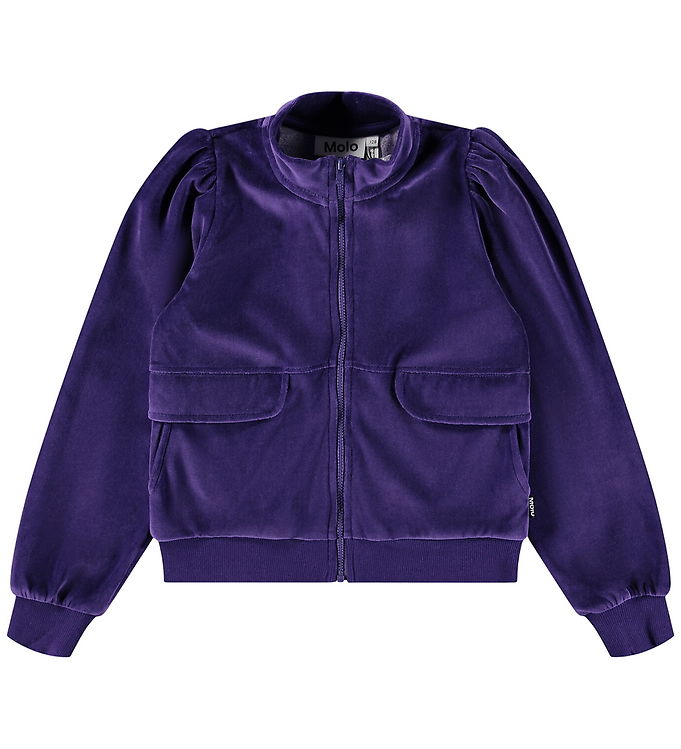 Molo Cardigan - Velour - Malika - Space Purple