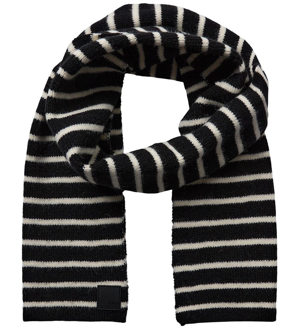 Sofie Schnoor Schal - Strick - Lailasy - Schwarz m. Streifen - Sofie Schnoor - One Size - Schals