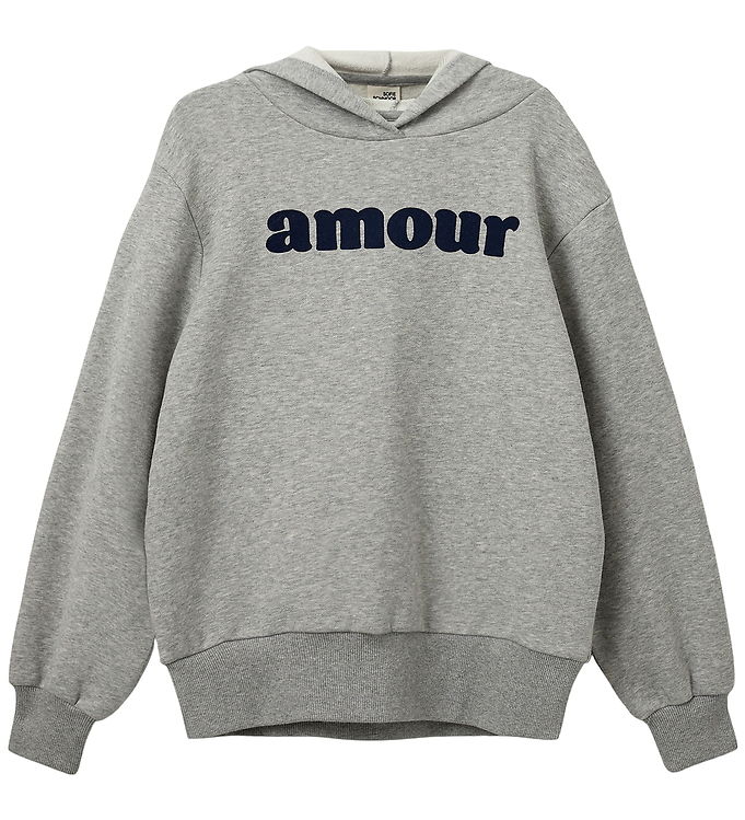 Sofie Schnoor Girls Hættetrøje - Simona - Gråmeleret m. Print