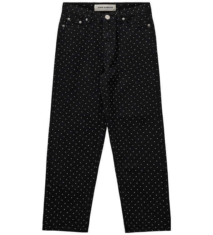 Sofie Schnoor Jeans - Denim - Sort m. Prikker