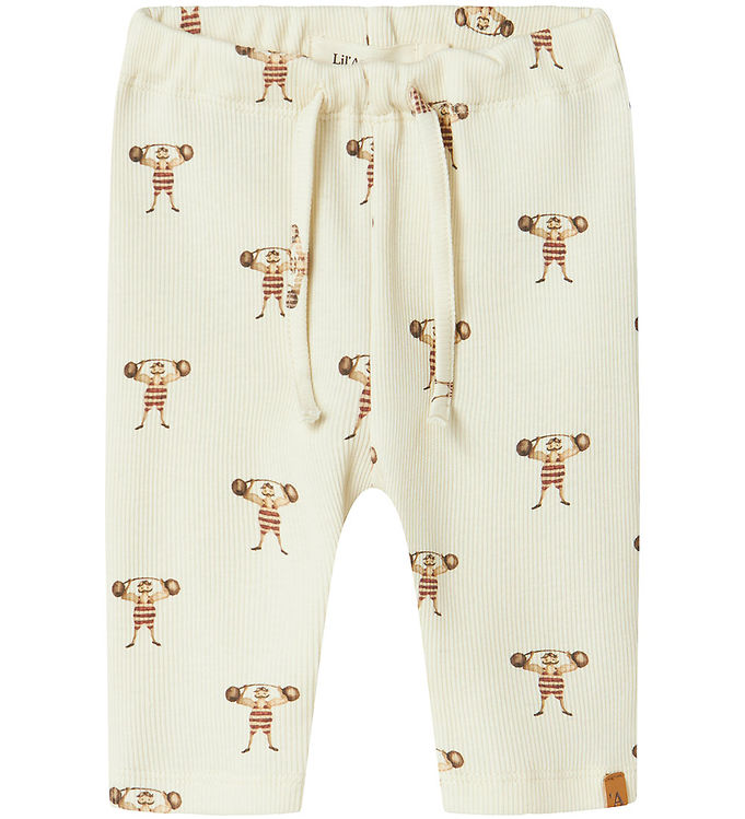Lil' Atelier Bukser - Rib - NbmLavo - Turtledove/Strong Man