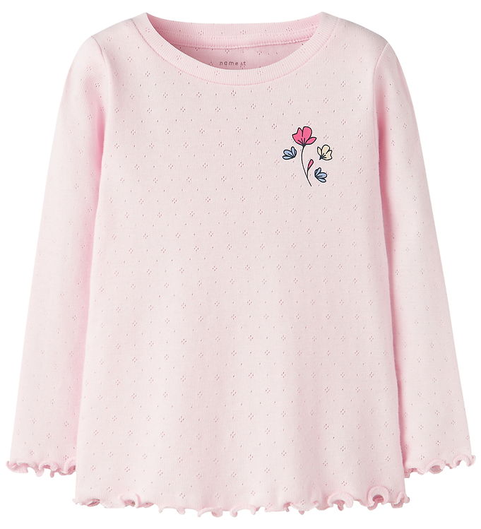 Name It Bluse - NmfNimma - Cradle Pink m. Hulmønster