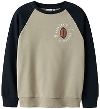 Name It Sweatshirt - NkmVildar - Island Fossil/American Football Name It Sweatshirt - NkmVildar - Island Fossil/American Football