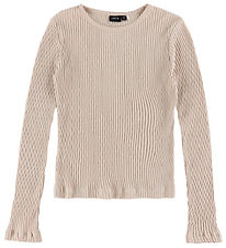 LMTD Bluse - Rib - NlfNinusa - Oatmeal LMTD Bluse - Rib - NlfNinusa - Oatmeal